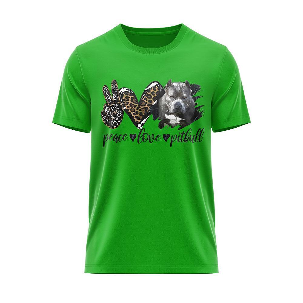 Tricou „Peace Love Pitbull”