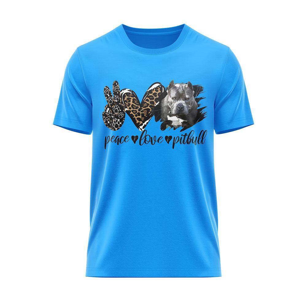 Tricou „Peace Love Pitbull”