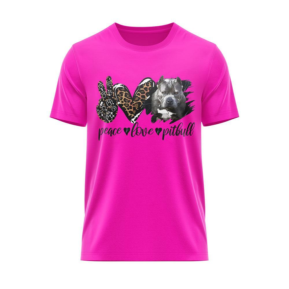 Tricou „Peace Love Pitbull”