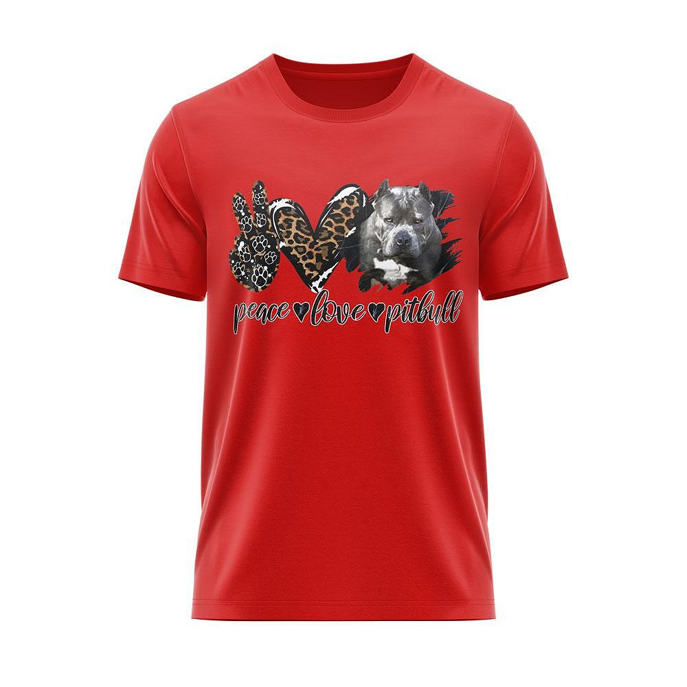 Tricou „Peace Love Pitbull”