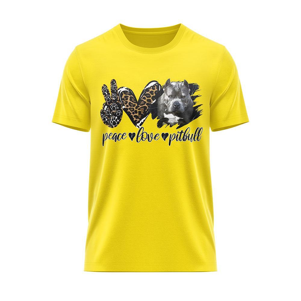 Tricou „Peace Love Pitbull”