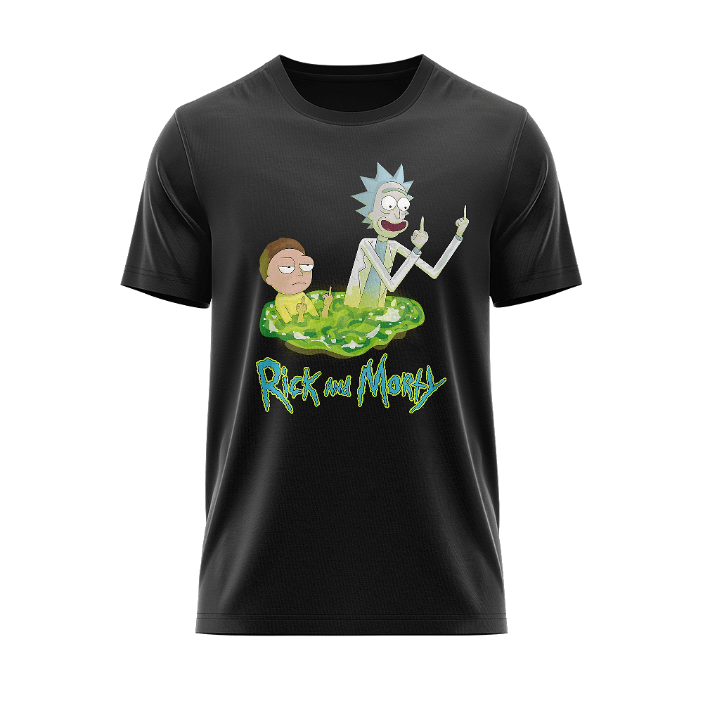 Тениска Rick And Morty mid fingers