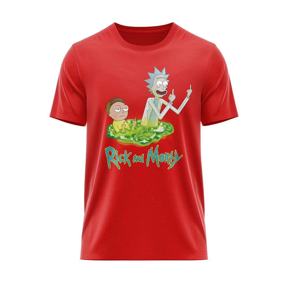 Тениска Rick And Morty mid fingers