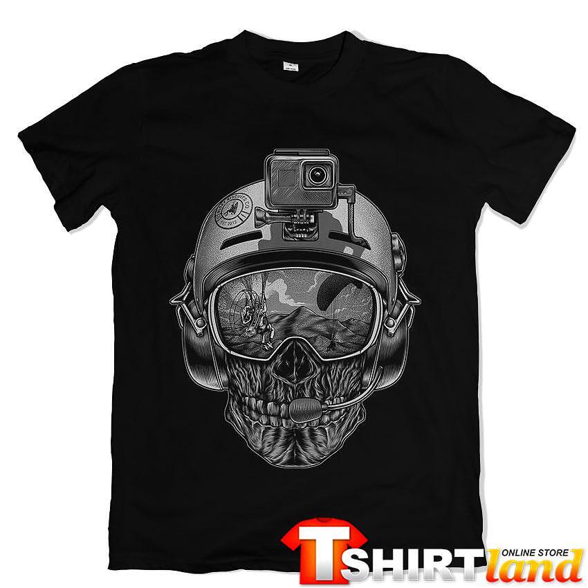 Skull Skydiving Outdoor T-Shirt