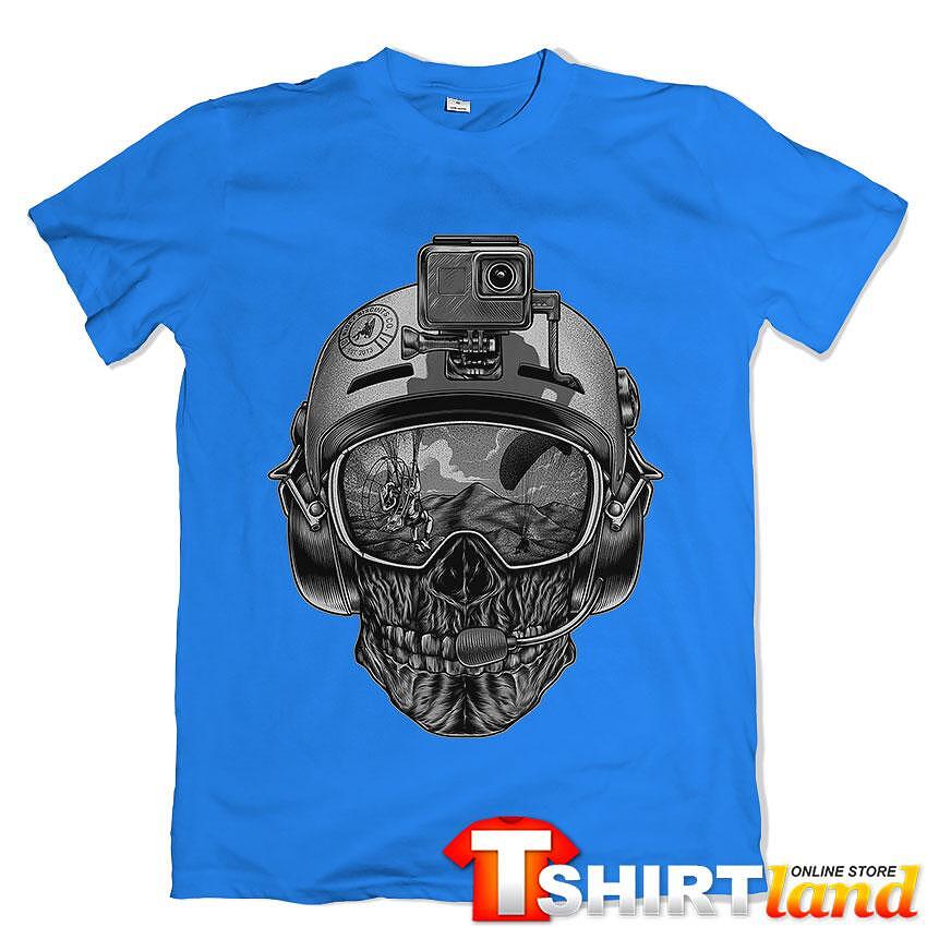 Skull Skydiving Outdoor T-Shirt