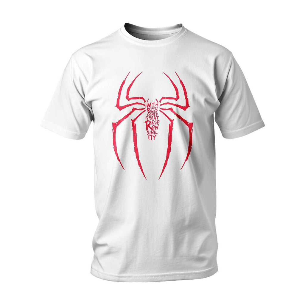 T-shirt Spider-man Spider With Great Power Comes Great