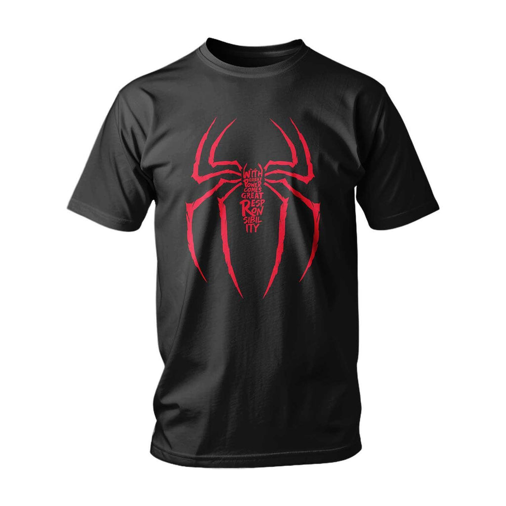 T-shirt Spider-man Spider With Great Power Comes Great