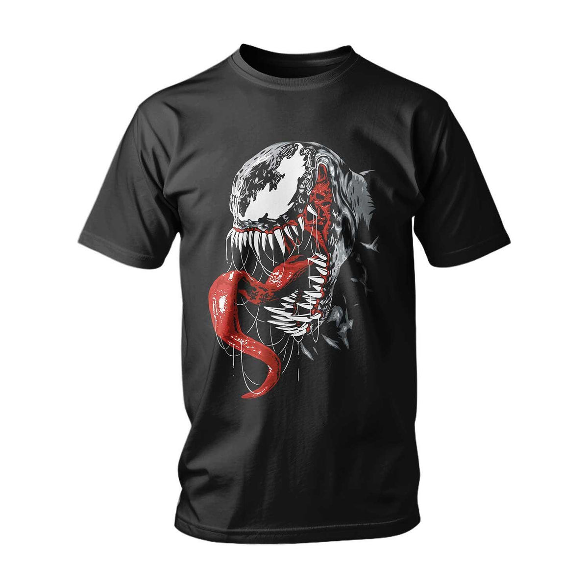 Brain T-Shirt: "Don't Eat Them." Venom: "Too Late."