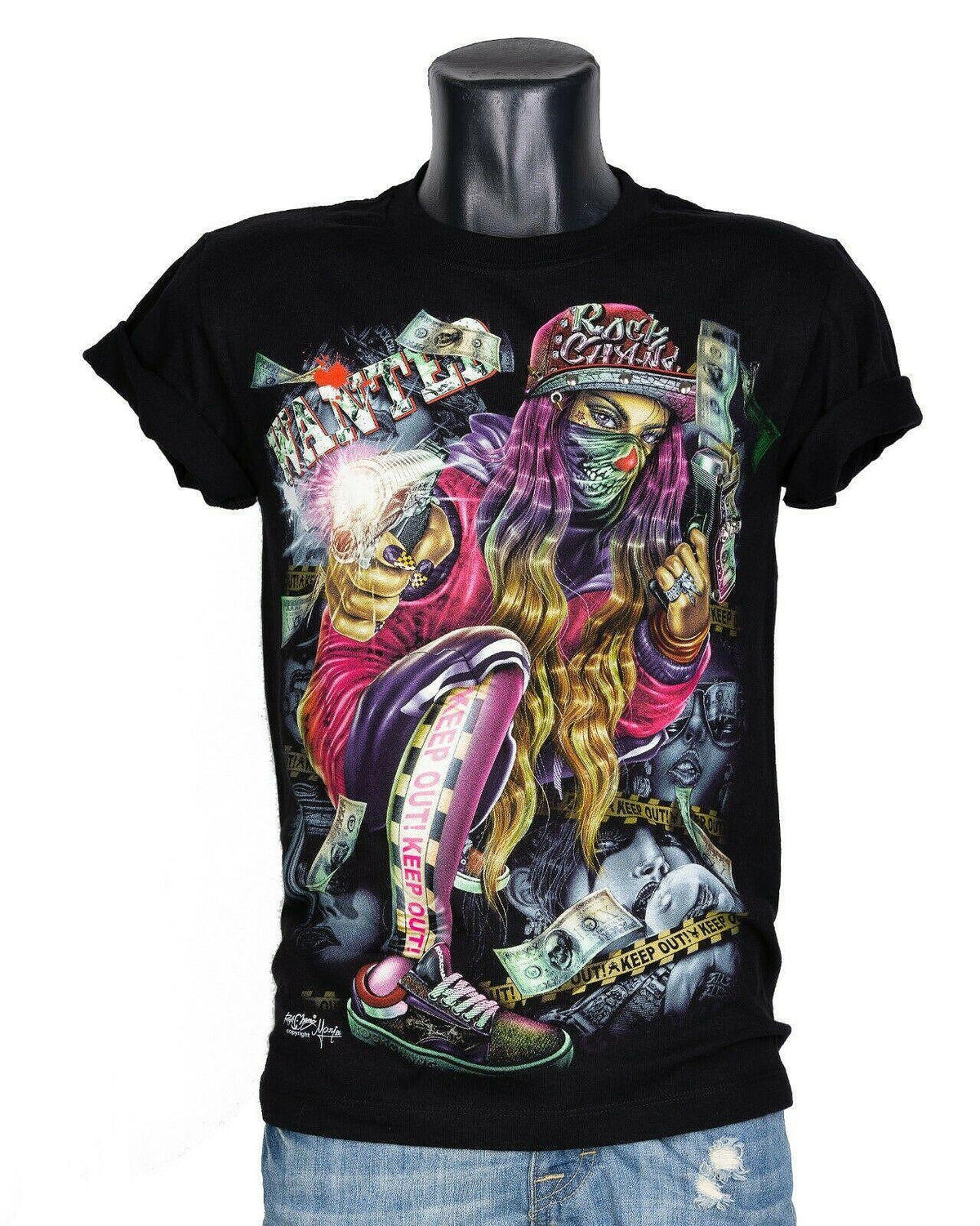 T-shirt Wanted Gangster Girl 4D-19