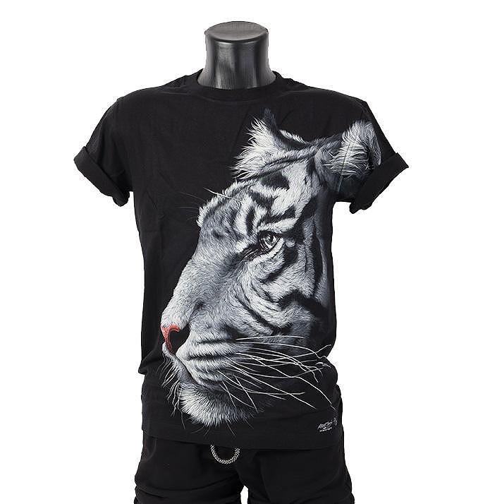 Tricou White Tiger Big Head 3D-133