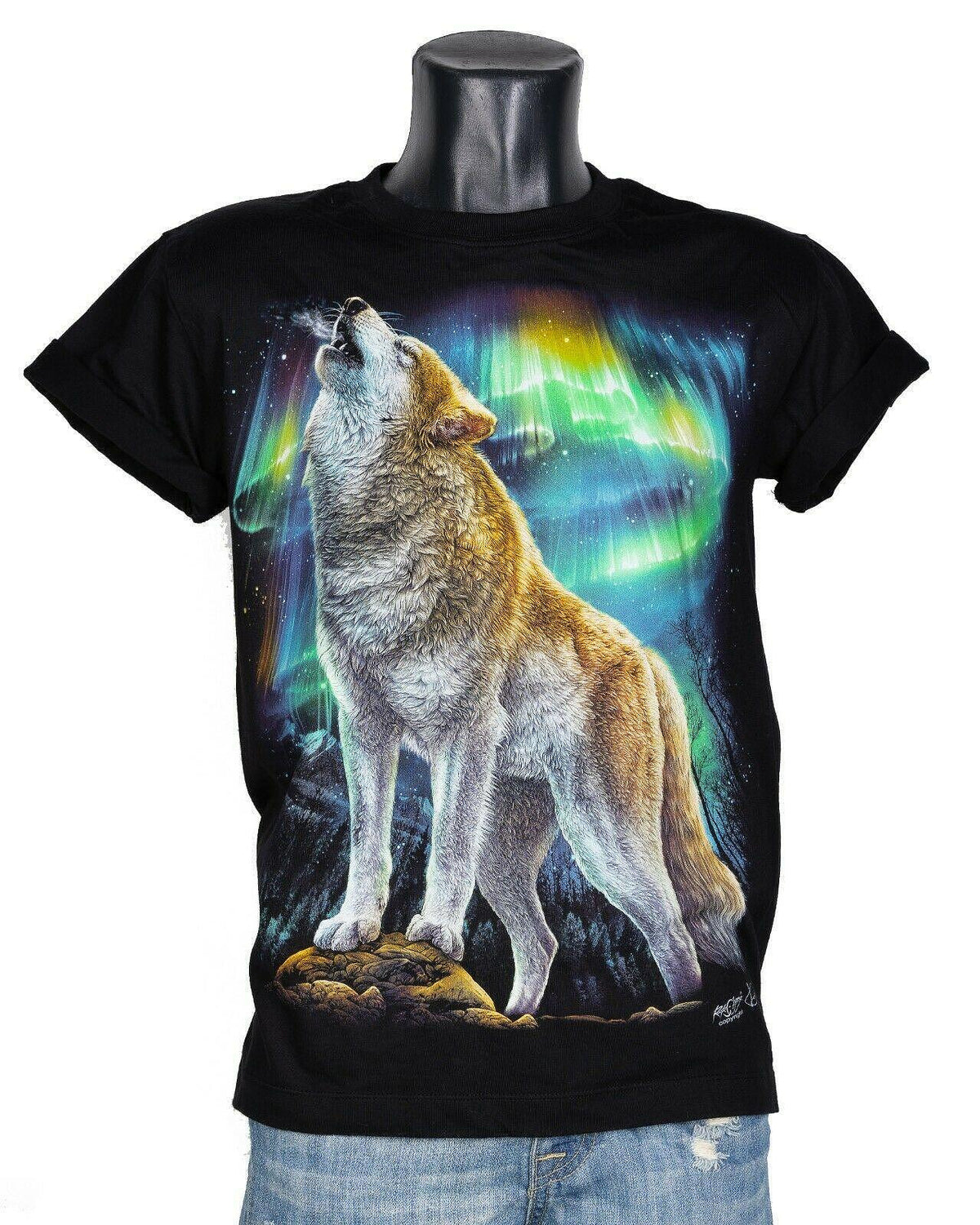 T-Shirt Wolf Northern Lights HD-52