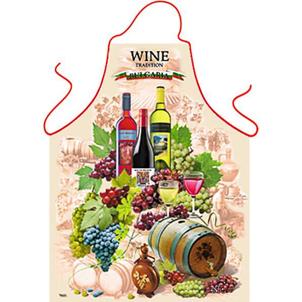 Șorț de bucătărie amuzant RUJNO VINO